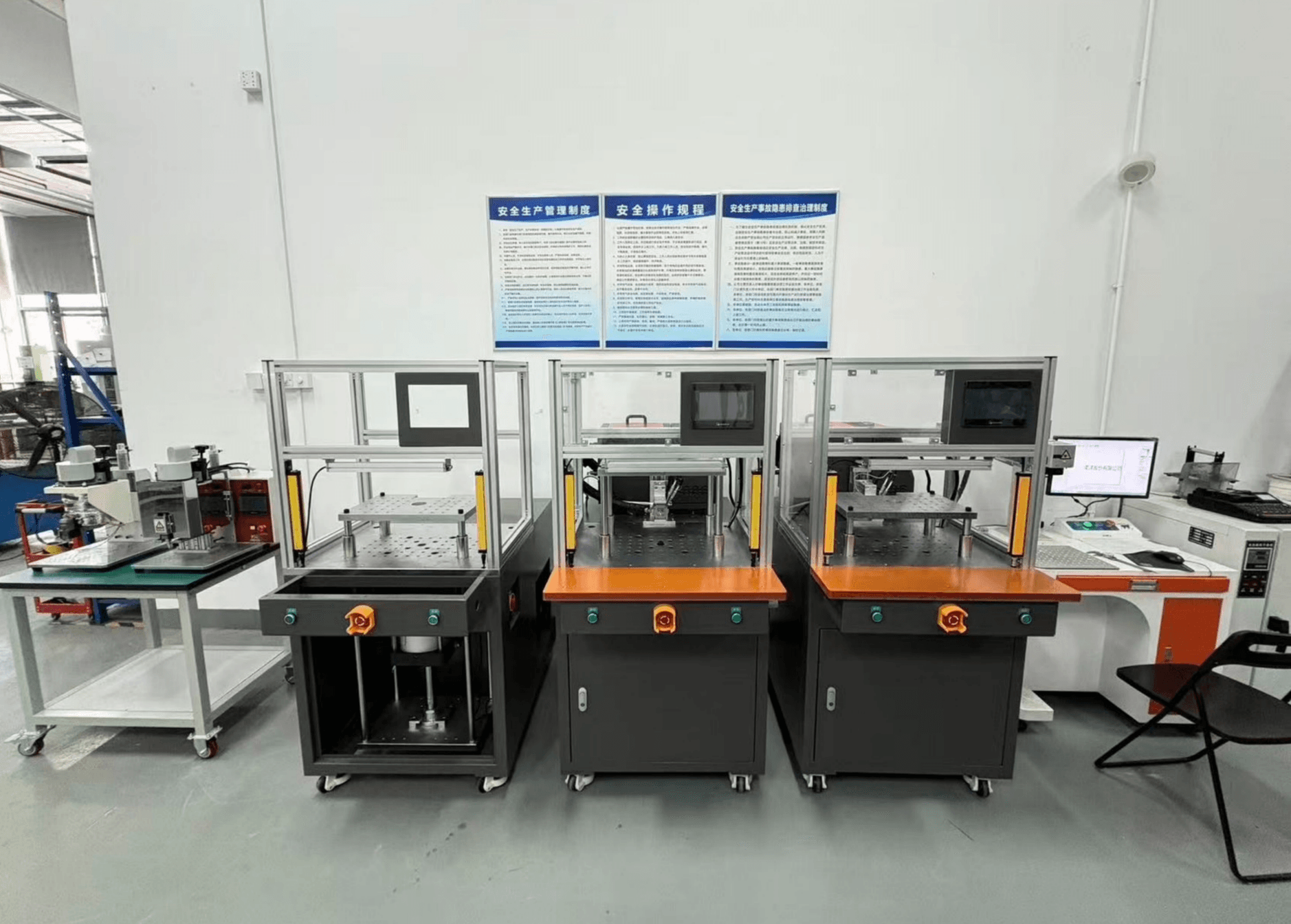 Line of different Lamieux molding machines